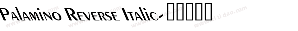 Palamino Reverse Italic字体转换
